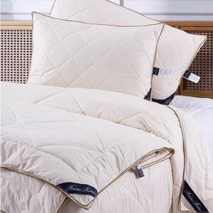 Brooks Brothers Luxury Elegant Bedding Wool QUEEN Pillow Set of 2pc NWT